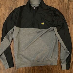 Masters Gray and Black Quarter‑Zip Golf Pullover